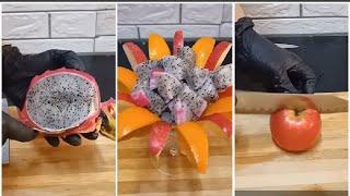 Slicing and Cutting Fresh Fruits @asmr #cravings #satisfying