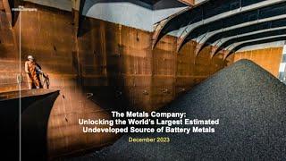 The Metals Company (NASDAQ: TMC): Virtual Investor Conferences