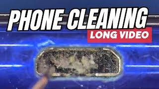 LONG VIDEO of ASMR phone cleaning. See what's hiding inside your phone.