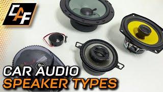 Car Audio Speaker Types EXPLAINED! Tweeters, Mids, Midbass etc!