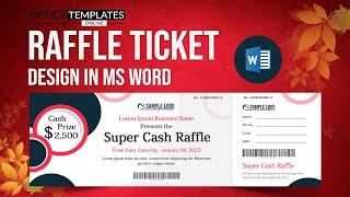 How to Design Raffle Ticket in MS Word | Cash Prize Raffle Draw