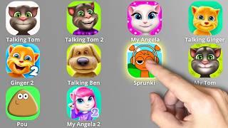 Talking Tom,Talking Tom 2,My Angela,Sprunki Incredibox,Ginger,Ginger 2,Ben,POU,My Tom,My Angela 2