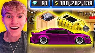SPENDING $10,000,000 DOLLARS ON A HELLCAT CHARGER IN PIXEL CAR RACER! (GOLD BLOWER/SUPERCHARGER)