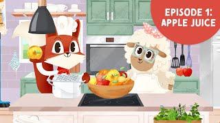 Cooking with Fox and Sheep - Apple juice  Cooking show for children with a simple recipe to follow