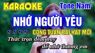 Nhớ Người Yêu Karaoke Tone Nam Nhạc Sống Rumba CÔNG TUẤN BOLERO MỚI NHẤT - Minh Đức Karaoke