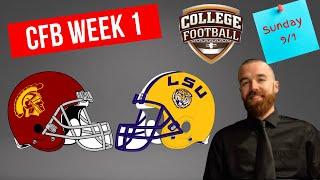 USC Vs LSU College Football Picks Sunday 9/1 | Picks And Parlays