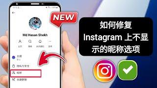 如何修复 Instagram 上不显示的昵称选项 | 如何在 Instagram 聊天中设置昵称