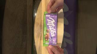 Let’s cut a Hazelnut Milka Bar! #Hazelnut #Milka #shorts #viral #wouldyoucutthis #letscutthis #asmr