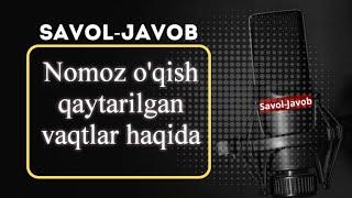 8-Savol: Nomoz o'qish qaytarilgan vaqtlar haqida | Shayh Abdulloh Zufar Hafizahulloh