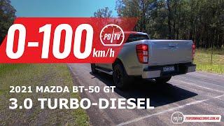 2021 Mazda BT-50 0-100km/h & engine sound