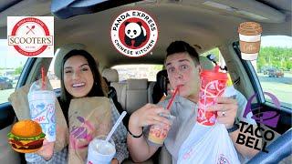 DRIVE THRU CHALLENGE | LETTING THE PERSON IN FRONT OF US DECIDE WHAT WE EAT!