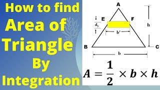 Derivation of Area of a Triangle By integration | Area of a Triangle