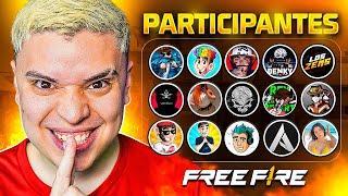 ¡PARTICIPANTES DEL TORNEO DE YOUTUBERS CON DROPS DE FREE FIRE!  * EPICO * 