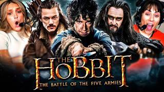 THE HOBBIT: THE BATTLE OF THE FIVE ARMIES (2014) MOVIE REACTION!! FIRST TIME WATCHING!! Review LOTR