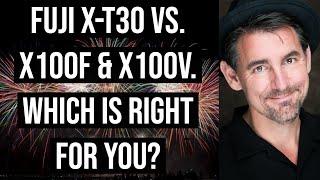 Fuji X-T30 vs Fuji X100F AND Fuji X100V. Which is right for you?!