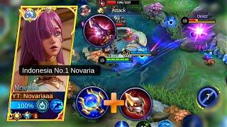 NOVARIA HARD MATCH SOLO RANKED | TOP 1 NOVARIA ONE HIT BUILD & EMBLEM 2023 - MLBB