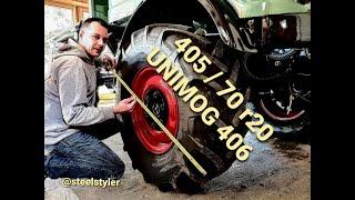 Dicke Pellen - 405 / 70 r20 auf dem  UNIMOG 406 #Mogvlog #steelstyler