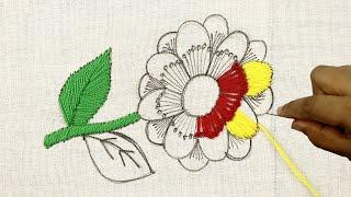 brilliant art of needlework with amazing color combinations - gorgeous yellow embroidery flowers