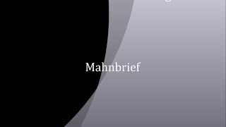 Mahnbrief | deutsch - englisch