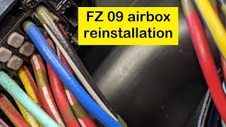 reinstallation of airbox, air filter, and ecu Yamaha FZ-09/MT-09 2014 2015 2016