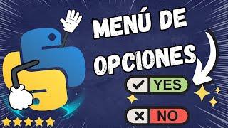 MENU EN PYTHON CON FUNCIONES | PYTHON MENU DE OPCIONES | MENU PYTHON WHILE | CURSO DE PYTHON