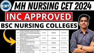 INC Approved BSc Nursing Colleges in Maharashtra | MH Nursing CET 2024 |  #bscnursing