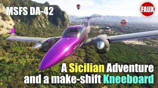 Sicily and a Make-Shift Kneeboard |  DA-42 Twinstar | Pilot2ATC | LICC-LICT | MSFS | VR