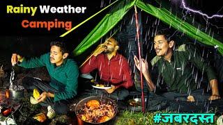 Rainy Weather Camping In Forest & Cooking | Rain Camping In India | Unknown Dreamer