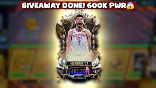 Courtside Pass Chet Holmgren GIVEAWAY! &We Hit 600k Team Power NBA 2K MOBILE