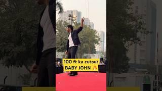 Varun Dhawan Baby John 100 ft Cutout Launch - Baby John Varun Dhawan With Fans - Varun Dhawan