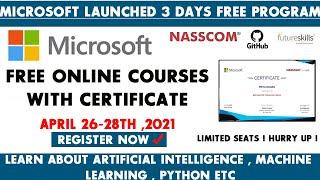 Microsoft Nasscom FutureSkills launched  Free AI Course with Certificate | Classroom Series Update