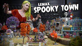 Building our dream Lemax Spooky Town from Michaels Stores - Halloween Decor Hunting   4K