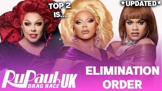 Drag Race UK S6 *EARLY* Elimination Order & Top 2 - RuPaul's Drag Race