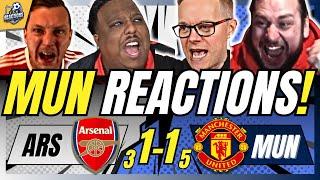 8 MAN UNITED FANS HYSTERICALREACTION TO WINNING 5-3 ON PENALTIES AGAINST ARSENAL | FA CUP REACTIONS