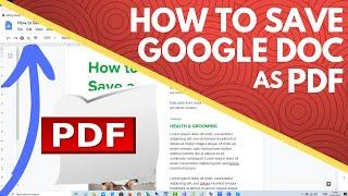 How to Save a Google Doc as a Pdf