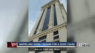 JJ Snyder and Chris Way rappel off Caesars Palace