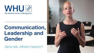 Same talk, different reaction? Communication, emergent leadership and gender | WHU