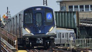 MTA Subway A & S trains at Rockaway Blvd