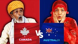 OMG! Villagers SHOCKED by Australia vs Canada ! Tribal People Try