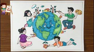 Painting for the future environment | How to draw posters for the future environment