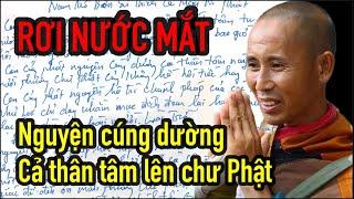 RƠI NƯỚC MẮT, tâm thư nguyện cúng dường thân tâm lên chư Phật