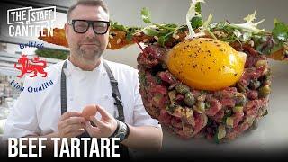Beef Tartare dish from 5 star hotel The Nici created by Head Chef Ian Gibbs
