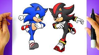 How to DRAW SONIC and SHADOW - Sonic 3 Movie