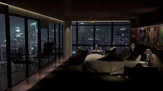 Luxury Apartment in Skyscraper on a Stormy Night in LA  | #Rain & #Thunderstorm Sounds 8 hours