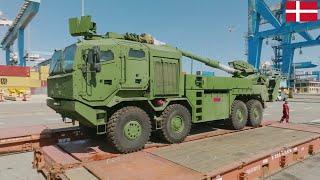 Delivery of the first ATMOS self-propelled howitzer and PULS rocket launch system to Denmark