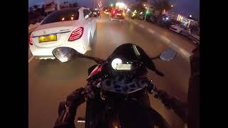 Balade nocturne en s1000rr - Moroccan biker girl