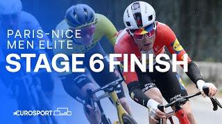 HARD-FOUGHT WIN!  | Stage 6 Finish Paris-Nice 2024 | Eurosport Cycling