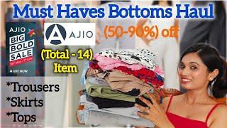 A jio Bottom wear haul || trousers, skirt, Tops haul || A jio big bold sale (50-90%) off #ajiohaul