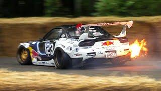 Mad Mike' Mazda RX-7 FD3S 'MADBUL' 4-Rotor 26B Drift Car Pure Sound & Show at Goodwood FoS 2023!