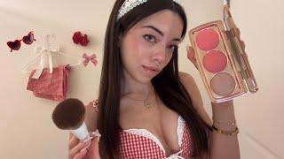 ASMR Best Friend *who adores you* Does Your Summer Makeup 